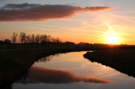 Zonsondergang in Fryslân