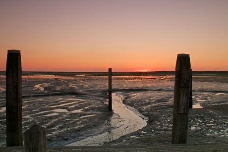 Zonsondergang Wad Schier