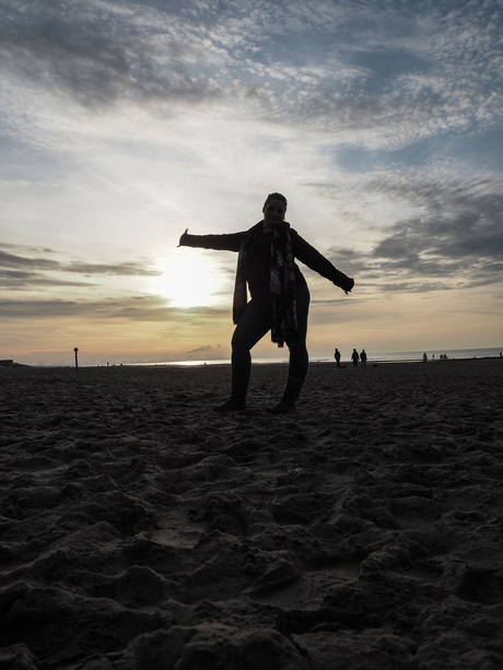 Silhouet zonsondergang