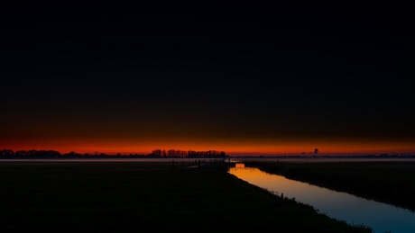 Warm avondlicht op een koude avond.