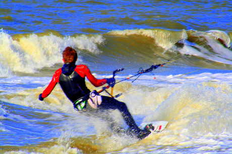 kite surfer te noordwijk aan zee even anders