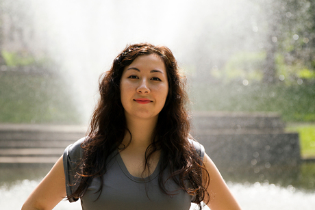 Mila in het zonnetje voor waterfontein