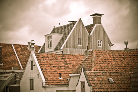 Oude huisjes in Harlingen