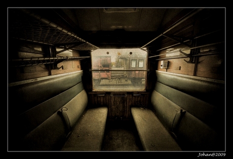 Riding the creepy ghost train.