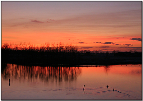 zonsondergang boven Langebosch