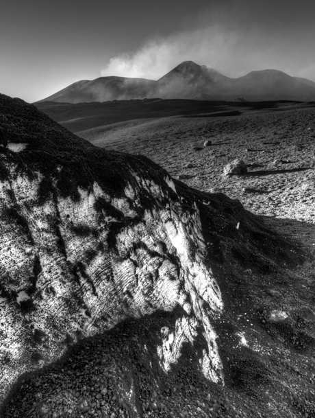 Etna in het zwart wit