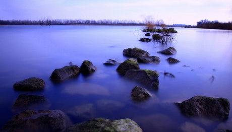 Zwevende stenen in de Biesbosch