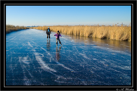 Schaatsen in het westzijderveld