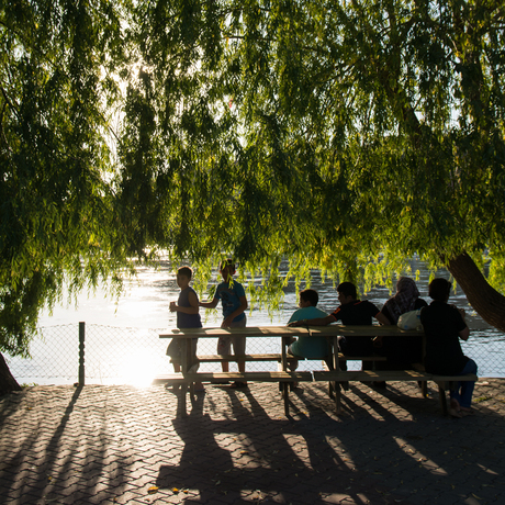 Picknick aan het water