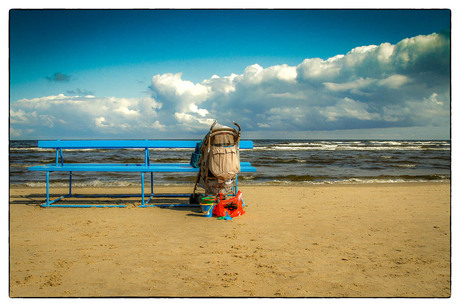 Eenzaam aan het strand