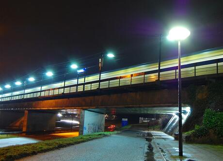 Trein in beweging