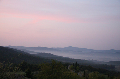 Toscane zonsopgang