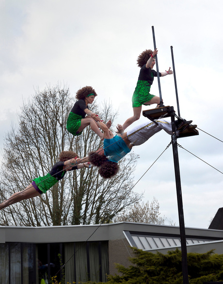 Acrobatie in beweging