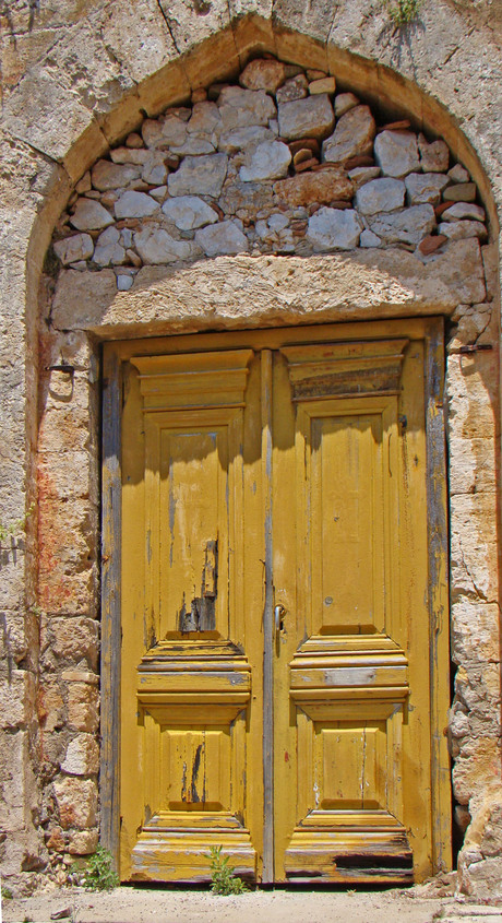 Gele deur
