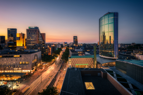 Rotterdam Beurs at Sunset