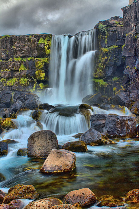 HDR foto Waterval IJsland