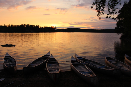 Canoes in Zweden