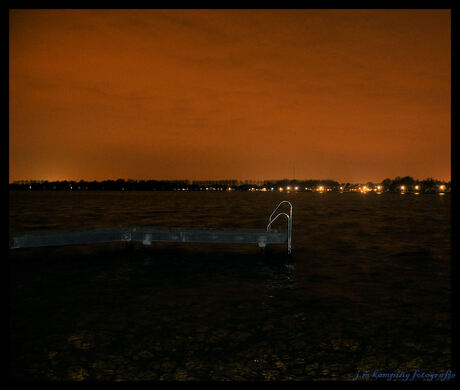 lake at night