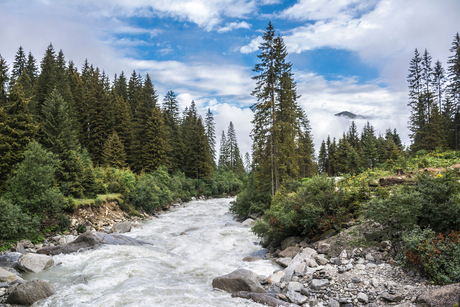 Rivier bij de Krimmler wasserfalle