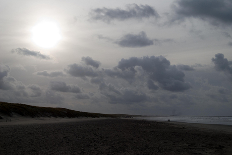 Strand in de winter