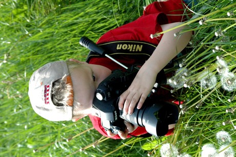 onze kleine fotograaf