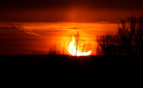 3/4 zonsverduistering