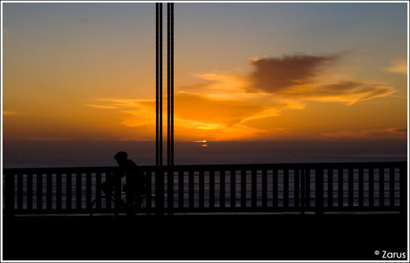 Fietser op de Golden Gate Bridge