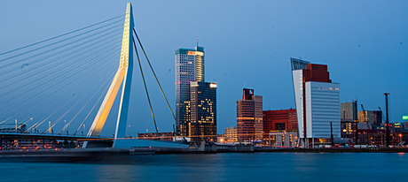 erasmusbrug 's avonds