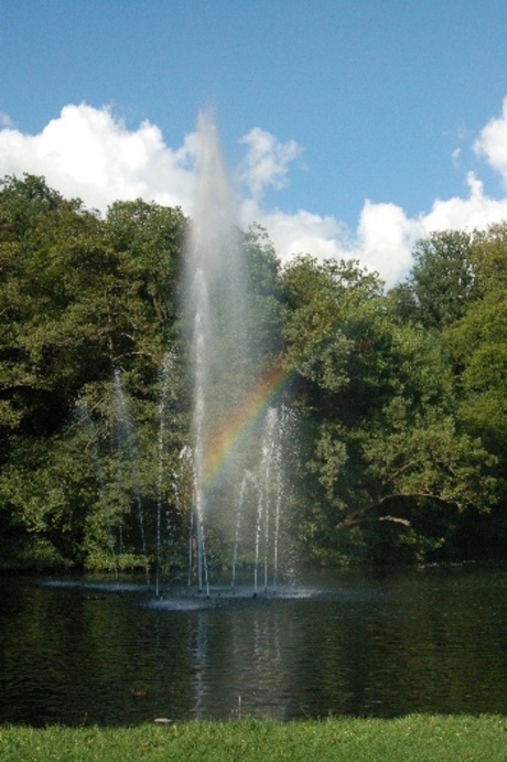 Fonterin met daarin een regenboog