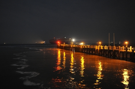 nachtfoto beloodsing bij Boulevard Vlissingen