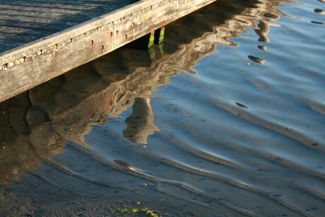 Weerspiegeling steiger Veerse Meer