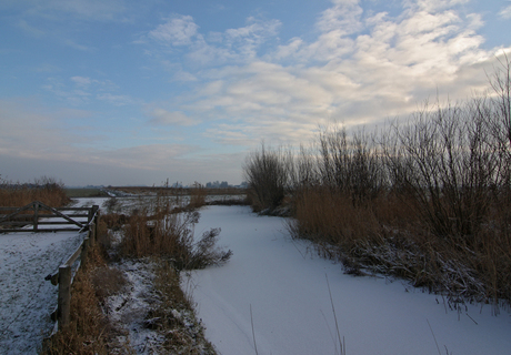 Hollandse winter in de polder