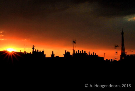 Paris in the evening