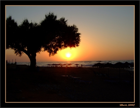 Zonsondergang op Kreta