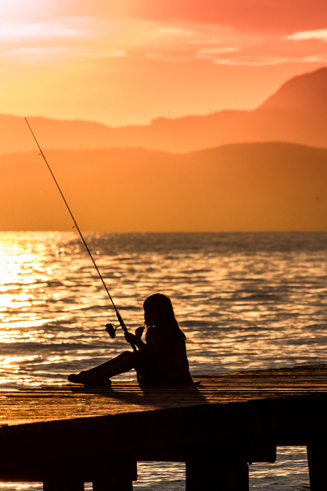 Fishing girl