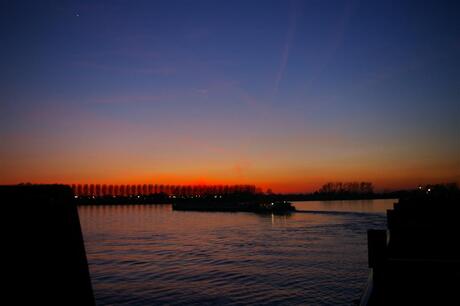 Zonsondergang Seinehaven