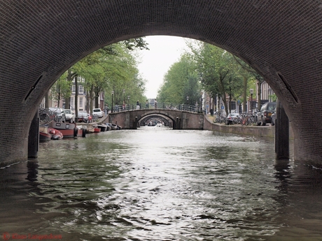 De Amsterdamse gracht met bruggen