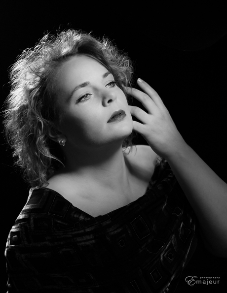 Portret in retro Hollywoodsfeer