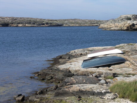 Boten op het strand