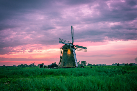 Zonsopkomst Meerburgermolen