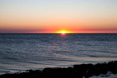 Zonsondergang bij Breezanddijk