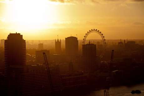 Zonsondergang in Londen