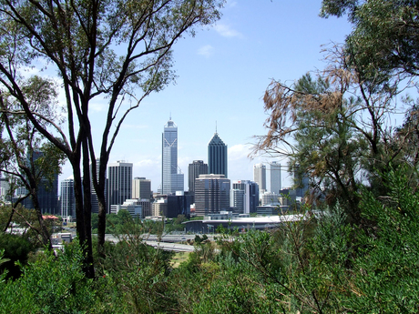 Perth skyline vanuit Kings Park