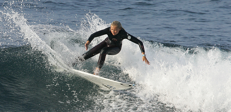 surfing girl