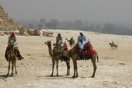 Bedoïden bij de grote piramide