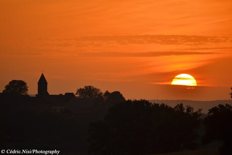 Sunrise in Taizé (France)