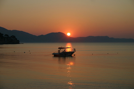 Zons opkomst in Zakhyntos/Griekenland