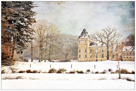 Kasteel in de sneeuw