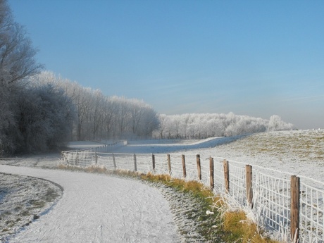 Winter in Barendrecht, Nederland