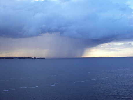 regen op zee